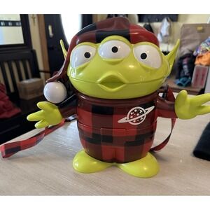 Disney Parks Popcorn Bucket Toy Story Green Alien Holiday Christmas Plaid Pj's